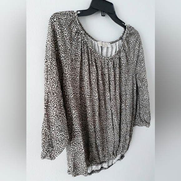Michael Kors Animal Print Top Large - Picture 2 of 4